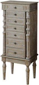 ACME Taline Jewelry Armoire - - Weathered Oak