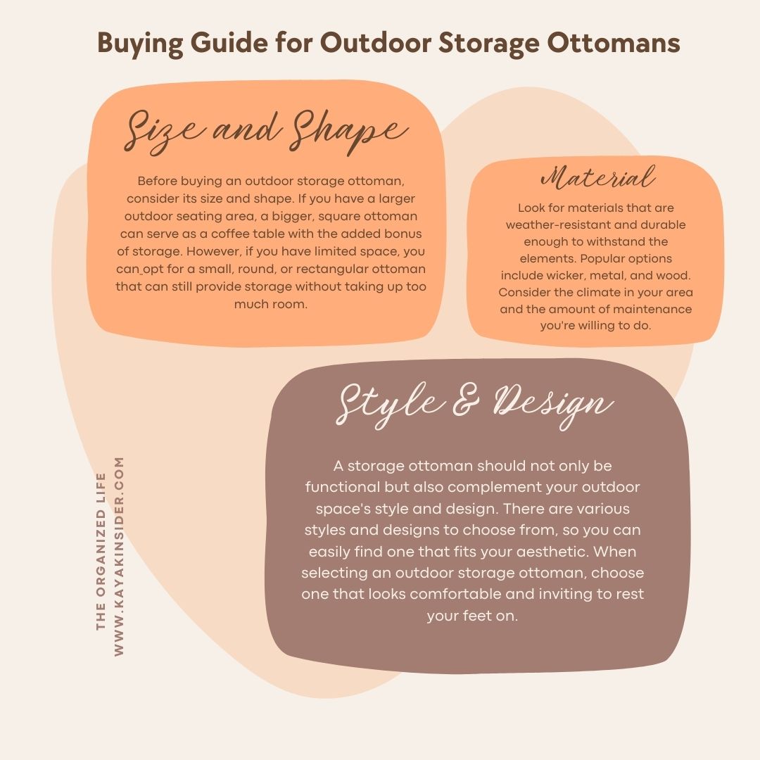 Buying guide for outdoor storage ottomans
