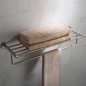 KRAUS Elie Bathroom Shelf with -Towel Bar, Brushed Nickel Finish, KEA-18842BN