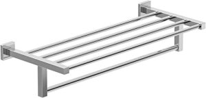 Symmons 363TS-22 Duro 22 in. Wall-Mounted Towel Shelf with Bar in Polished Chrome