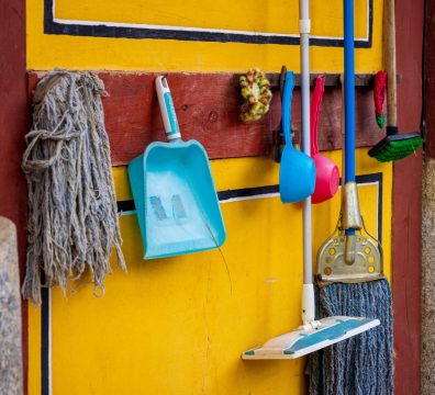 How to Organize brooms and mops